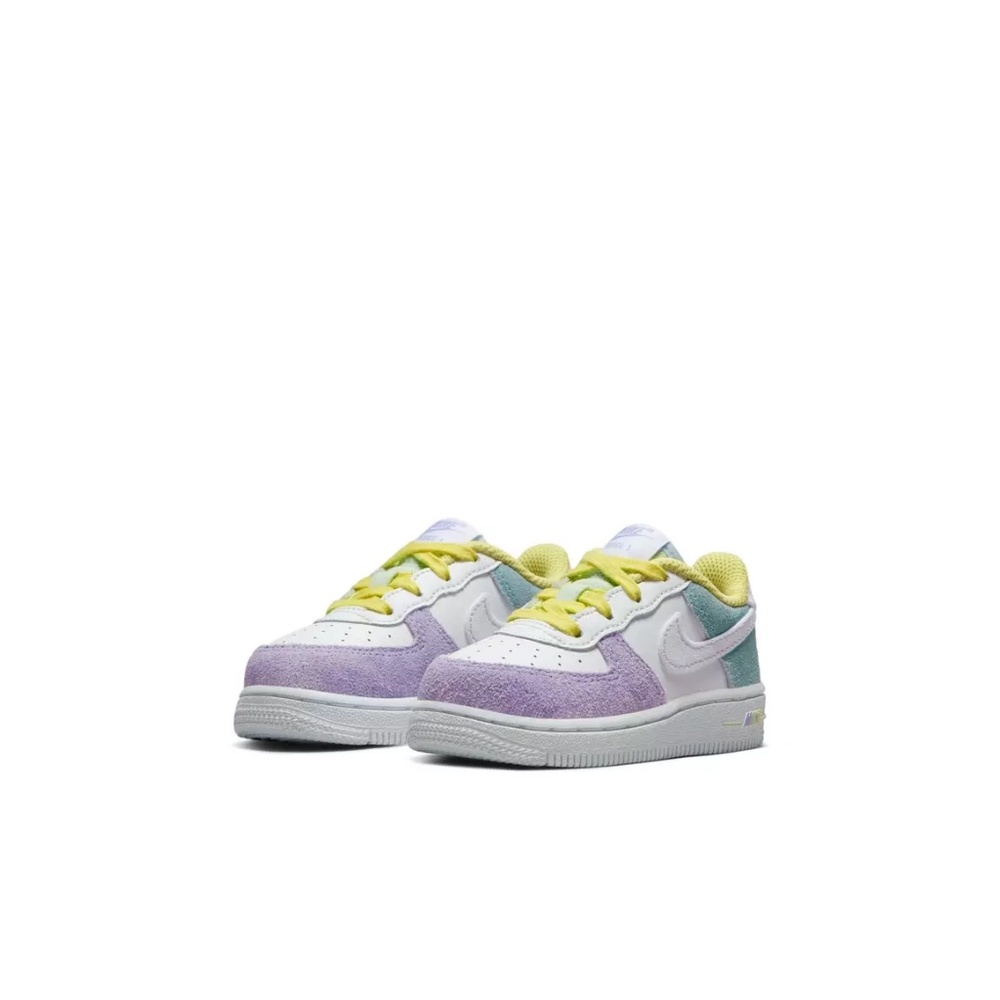 Nike Force 1 LV8- Size 4C" White/Zitron/Cucumber Calm" Toddler Kid's Shoe